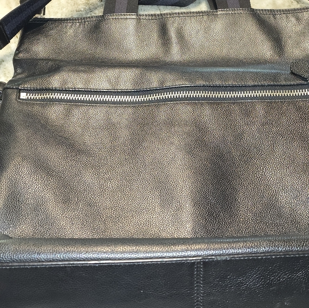 Unisex Coach Leather Tote Bag - Picture 2 of 7